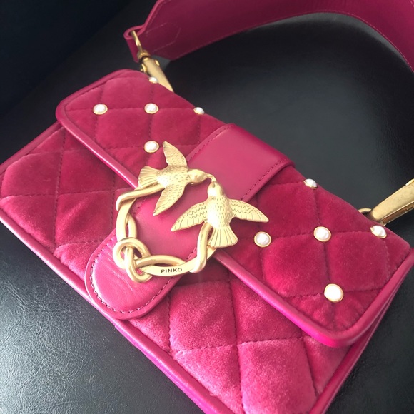 SOLD!! Mini Love velvet whit pearls - Picture 3 of 8